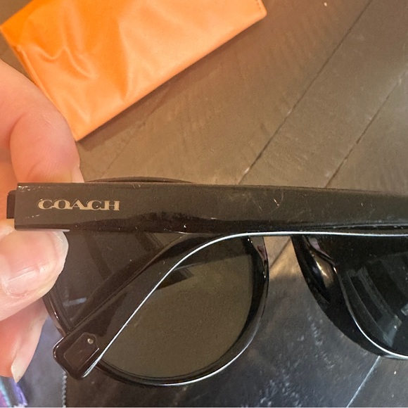 Coach Black Sunglasses with Orange Case - Picture 8 of 15